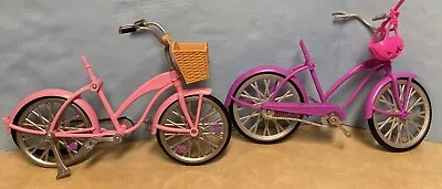 2015 Vntg Barbie Glam Bicycles: Pink And Purple W Basket & Helmet. Incomplete • $29