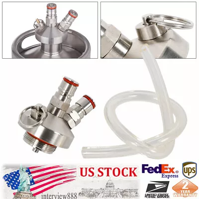 Ball Lock Hose Stainless Steel Mini Keg Tap Dispenser Beer Growler Home Brewing • $22.56