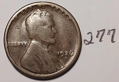 1926-S Lincoln Wheat Cent         #277 • $9