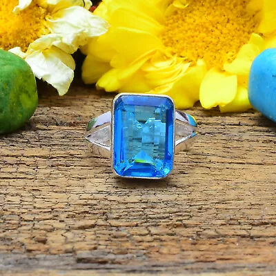 $12.06 • Buy London Blue Topaz Gemstone 925 Sterling Silver Handmade Ring All Size