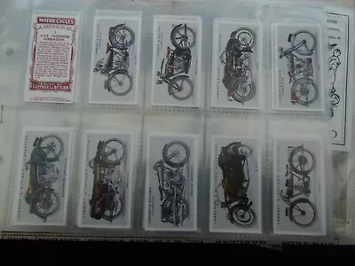 One Complete Set Reproduction Cigarette Cards Lambert And Butler Motor Cycles • £1.20