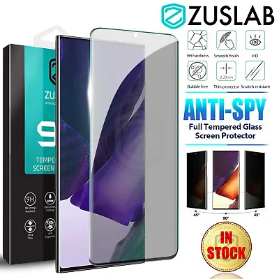 For Samsung Galaxy Note 20 S10 Plus S10e Privacy Tempered Glass Screen Protector • $9.95