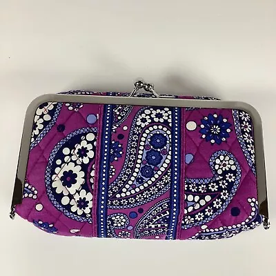 Vera Bradley Jewelry/Make Up Bag W/Kiss Lock& Wristlet Strap • $25