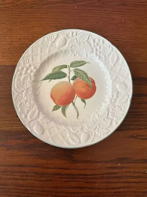 NEW MIKASA English Countryside White Accent Salad Plate With Peach 8 1/4  • $9.99