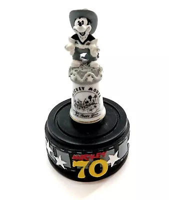 MICKEY MOUSE 70 Happy Years Thimble By Disney 3.75  Tall With Stand • $17.99