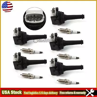 UF517 Ignition Coil Pack And Iridium Spark Plug Set Of 5 For Volvo C70 C30 2.5L • $75.99