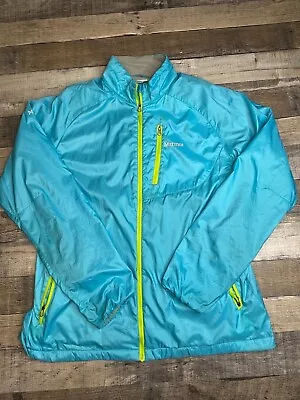 Marmot Women XL Windbreaker Jacket Blue Lightweight Lined Packable • $24.99