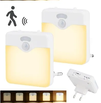 Motion Sensor LED Night Light EU Plug Dimmable Wireless Lamp / 10 Day Delivery  • £12.99