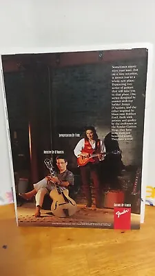 Fender D'aquisto Robben Ford Guitar 1995 Print Ad 11 X 8.5   011094 • $9.95