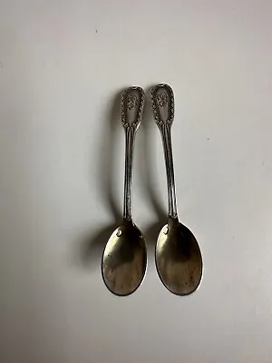 Antique Sterling Silver Mini Small Sugar Salt Pair Spoons  • £35