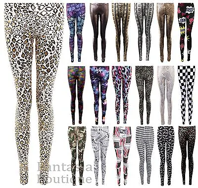 Ladies Camo Floral Leopard Galaxy Nebula Snake Comic Print Women's Leggings • £5.99