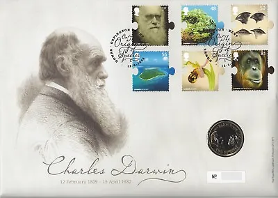 2009 Charles Darwin Two Pounds £2 First Day PNC Stamp Cover Limited Edition • £24.99