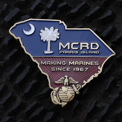 Marine Corps Mcrd Parris Island Making Marines Since 1967  1.75  Challenge Coin  • $36.99