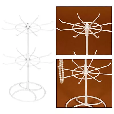 Jewelry Rack Display For Necklace Earring Holder Storage Metal Stand Organizer • £9.89