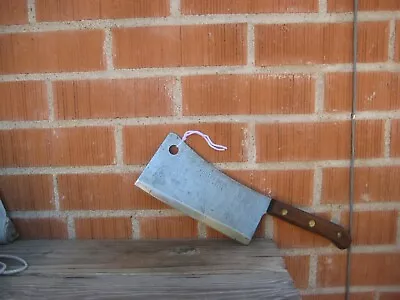 Vintage 8  Blade X 1 1/2 Lbs. *** FOSTER BROS. *** Solid Steel Cleaver Knife USA • $147.42