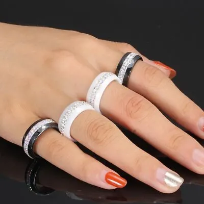 Simple Casual Crystal Ceramic Ring Fashion Jewelry Gift Wear For Women • $10.95