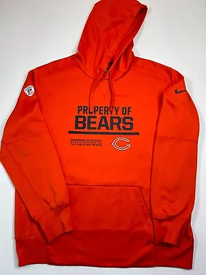 Nike Chicago Bears Hoodie Mens XL Orange Therma-Fit Long Sleeve Authentic NFL • $29.99