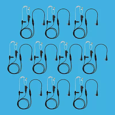 10 Pcs Store Radio 2-Wire Clear Coil Tube Earpiece For Motorola CLS1410 RDM2020 • $149