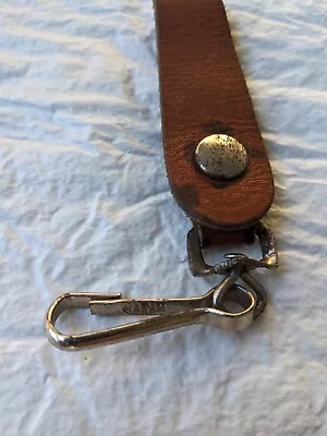 Vintage Swivel Key Ring* Brown Leather*Made In Japan  • $14.99