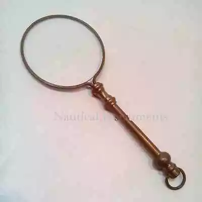 Antique Vintage Brass Handle Magnifier Nautical Magnifying Glass For Men Gift • $16.83