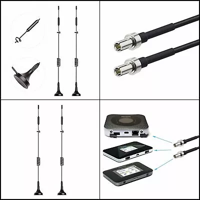 4G LTE Antenna 8dBi Magnetic Base Cellular MIMO TS9 Antenna 2-Pack • $23.01