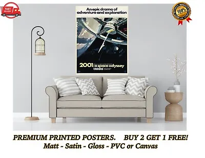 2001 A Space Odyssey Classic Movie Large Poster Art Print Gift A0 A1 A2 A3 A4 • £30.45