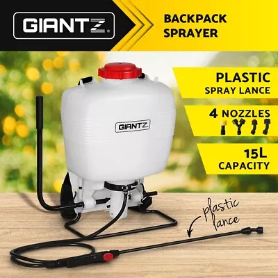 Giantz Weed Sprayer 15L Knapsack Backpack Garden Spray Pesticide Fertiliser Tank • $48.95
