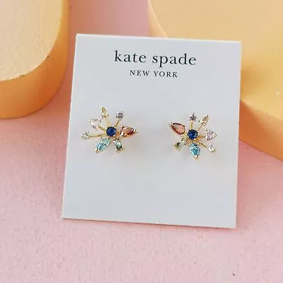 Kate Spade - Firework Floral Multi Color Gold Studs Earrings • $17.99