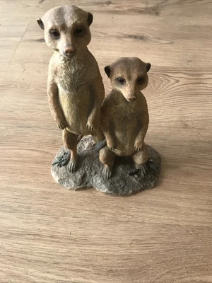 £5.99 • Buy Leonardo  Out Of Africa  Realistic 11  Twin Meerkats Ornaments Statue 2007
