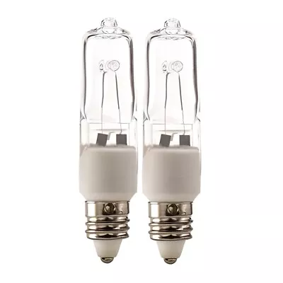 2-Pack OCS Parts E11 Halogen Light Bulbs | 75W 130V T4 Mini Candelabra Base • $12.95