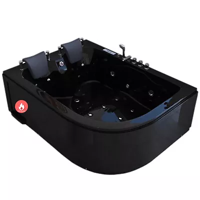 Whirlpool Bathtub Hot Tub Black With Double Pump 2 Persons AMALFI With Heater • $3319
