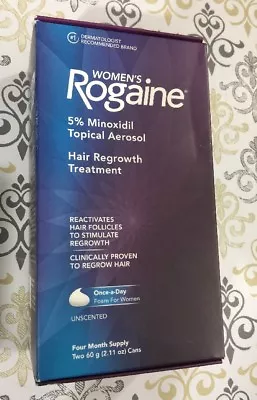 Rogaine Women FOAM 4 Month Supply 2 Cans Hair Regrowth  Expires DEC 2024  #0223 • $39.99