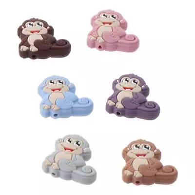 Monkey Shaped Cartoon Monkey Spacer Beads Silicone Focal Beads  Jewelry Making • $26.22