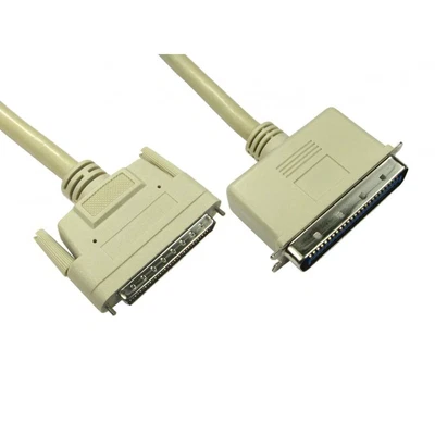 £20.99 • Buy 2m SCSI 1-3 50 Pin Centronics Male To Half Pitch 68 Male Cable Lead