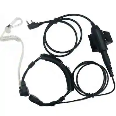 Tactical Throat Mic Earpiece Headset NATO Plug For Kenwood Baofeng UV-5R Wouxun • $29.99