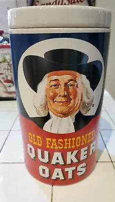 Vtg Old Fashioned Quaker Oats Regal Ceramic Cookie Jar With Cookie Recipe  • $25.99