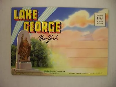 Vintage Fold-out Postcard Booklet Views Of Lake George New York 1939 Unused • $4.99