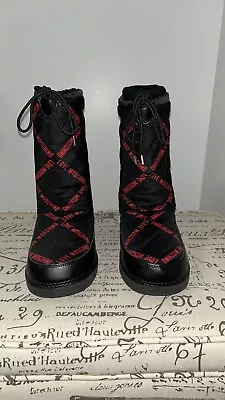 Love Moschino Women's Red Logo Moschino Winter Snow Boots Black/Red • $180