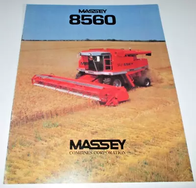 *Massey Ferguson MF 8560 Combine Sales Brochure Literature Advertising Ad • $9.74