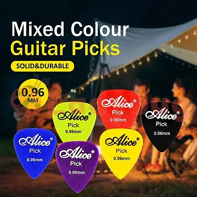 $2.95 • Buy Guitar Picks Bulk Coloured Celluloid Plectrums Standard Mixed Colour 0.96mm
