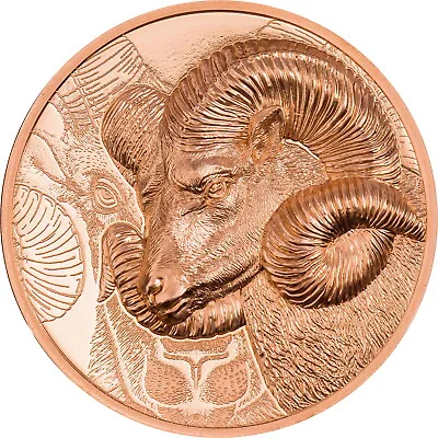 2022 Mongolia Magnificent Argali 50g Copper Coin • $37