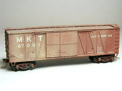 M-K-T Weathered 40' Outside-Braced Boxcar 1 & 1/2 Door - MTL #29221 Rd #67001 • $19.61