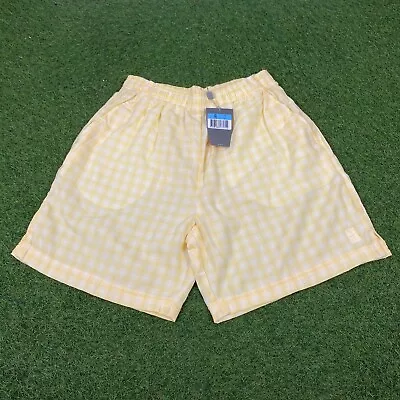 Mens Nike Challenge Court Shorts Vintage Retro Medium Yellow • $1.53