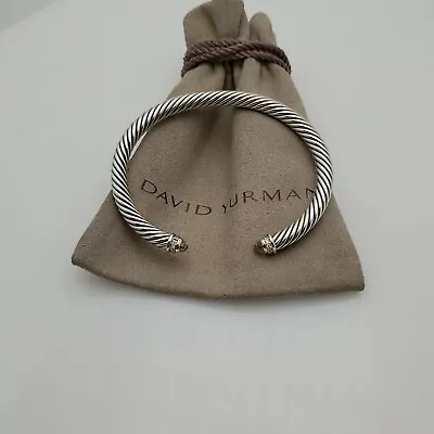 David Yurman Cable Classics Bracelet Morganite & Diamond 5mm Size Medium • $235