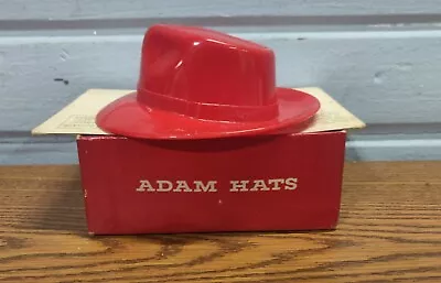 Vintage Mini Plastic Adam Hat Salesman's Sample Stetson Red • $31.99