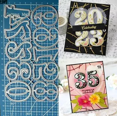 Numbers Metal Cutting Dies DIY Scrapbooking Paper Card Embossing Stencils Crafts • £6.20