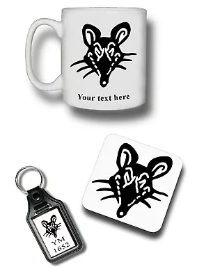 £16.99 • Buy Black Rat Personalised Mug Coaster & Key Fob Met Police Traffic Christmas Gift