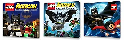 £9.99 • Buy Lego Batman  Set Of Three Wall / Plaques Canvas Pictures