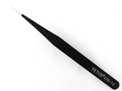 VETUS TS12 ESD12 Straight Precise Fine Point Tweezers Eyelash Extension • $6.95