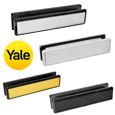 Yale Door Letterbox Letter Plate - 10 & 12 Inch. All Colours White Chrome Etc • £14.49